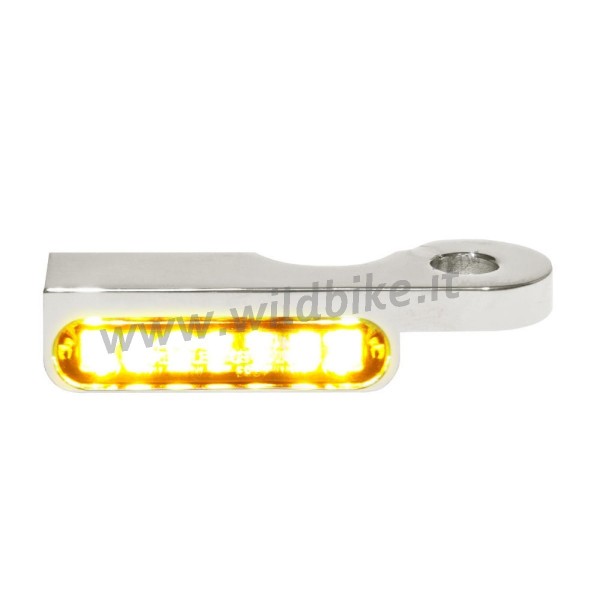 MINI CLIGNOTANTS CHROME LED EU APPROUVÉ POUR GUIDON HARLEY DAVIDSON FXD DYNA '96-'17