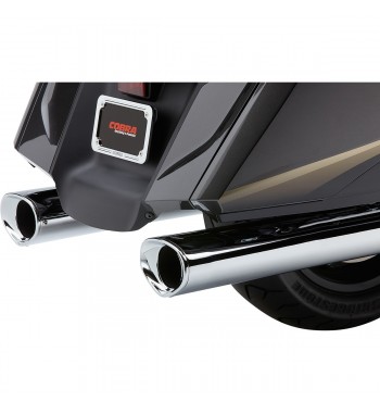 POT D'ECHAPPEMENTS COBRA SLIP-ON 4" TRI FLOW CHROME POUR HONDA GL1800 GOLDWING/F6B 12-17