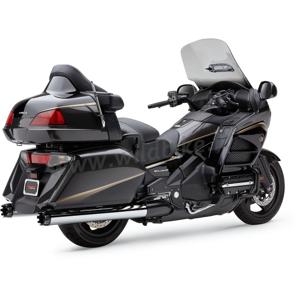 EXHAUSTS SLIP-ON CHROME COBRA SLIP-ON 4" DUAL CUT FOR HONDA GL1800 GOLDWING/F6B 12-17