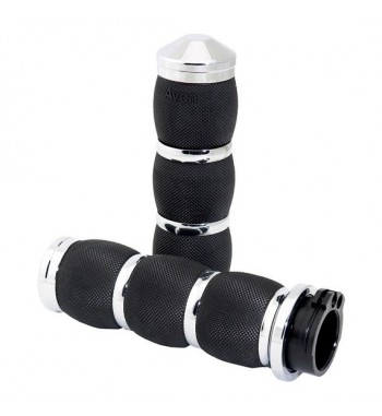 MANOPOLE AVON AIR CUSHION NERO/CROMO PER HARLEY DAVIDSON