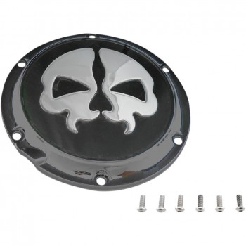 COPERCHIO FRIZIONE NERO/CROMATO NEW 3D PER HARLEY DAVIDSON XL SPORTSTER '04 -'17