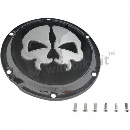 COPERCHIO FRIZIONE NERO/CROMATO NEW 3D PER HARLEY DAVIDSON XL SPORTSTER '04 -'17