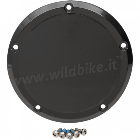 COPERCHIO FRIZIONE LISCIO NERO LUCIDO PER HARLEY DAVIDSON FLT/FLHT TOURING '16-'17