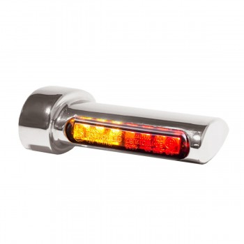 MINI BLINKER HINTEN VERCHROMT LED 3 IN 1 EU-GENEHMIGT FÜR HARLEY DAVIDSON SOFTAIL M8 2017-2018