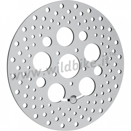 DISCO ROTORE FRENO ANTERIORE IN ACCIAIO FORATO LUCIDO PER HARLEY DAVIDSON TOURING '08-'13