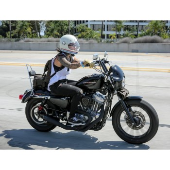 PARABREZZA CUPOLINO BURLY CAFE SPORT FAIRING UNIVERSALE NERO LUCIDO MOTO CUSTOM E HARLEY DAVIDSON