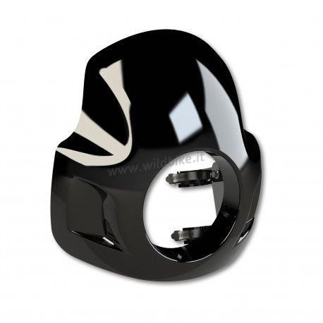 PARABREZZA CUPOLINO BURLY CAFE SPORT FAIRING UNIVERSALE NERO LUCIDO MOTO CUSTOM E HARLEY DAVIDSON