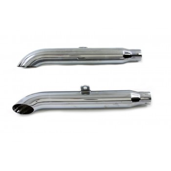 SCARICHI MARMITTE 3" SLIP-ON TURN OUT CROMATI HARLEY DAVIDSON XL SPORTSTER '88-'03