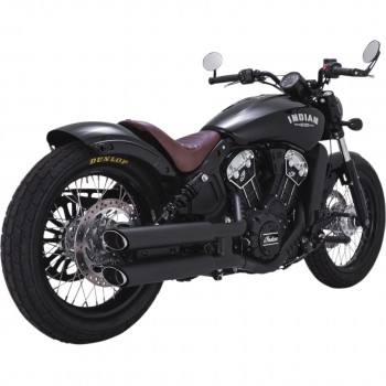 SILENCIEUX D'ÉCHAPPEMENTS VANCE & HINES TWIN SLASH 3" SLIP-ONS NOIR POUR INDIAN SCOUT 2015-2023