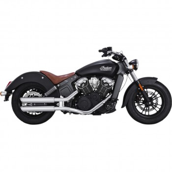 EXHAUSTS MUFFLERS VANCE & HINES TWIN SLASH 3" SLIP-ONS CHROME FOR INDIAN SCOUT '15-'18