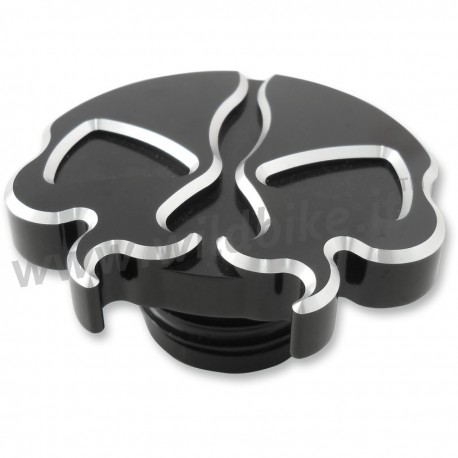 TAPPO DA SERBATOIO VENTILATO A TESCHIO DIVISO NERO HARLEY DAVIDSON XL SPORTSTER 1996-2022