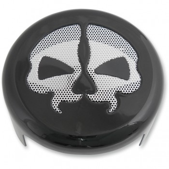 ABDECKUNG HUPEN TEILT SCHÄDEL SCHWARZ/VERCHROMT HARLEY DAVIDSON XL SPORTSTER UND TWIN CAM