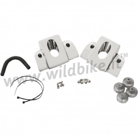 COPERTURE LISCE CROMATE COPRI CANDELE TESTE CILINDRI HARLEY DAVIDSON TWIN CAM 99-17