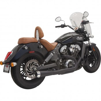 EXHAUST 2-INTO-1 SYSTEMS BASSANI ROAD RAGE BLACK FOR INDIAN SCOUT '15-'18