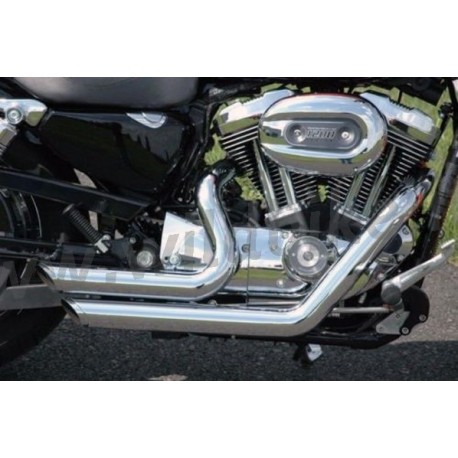 AUSPUFF SYSTEM DRAG PIPES SHORTSHOTS VERCHROMT HARLEY DAVIDSON XL SPORTSTER '04-'13