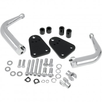 ADJUSTABLE HIGHWAY PEG MOUNTS CHROME/BLACK FOR HARLEY DAVIDSON XL SPORTSTER '04-'18