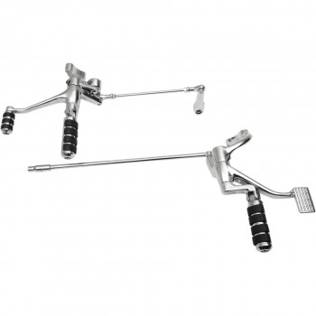 COMMANDES avancées ÉTENDU + 2 " ALUMINIUM CNC CHROME POUR HARLEY DAVIDSON XL SPORTSTER '14-'18