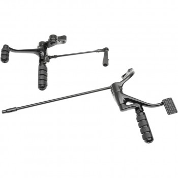 COMMANDES avancées ÉTENDU + 2 " ALUMINIUM CNC NOIR POUR HARLEY DAVIDSON XL SPORTSTER '14-'18