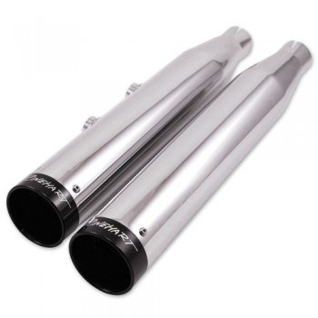 SYSTÈME POT D'ÉCHAPPEMENT RINEHART SLIP-ON 3.5" CHROME/NOIR POUR HARLEY DAVIDSON SOFTAIL M8 2017-2018