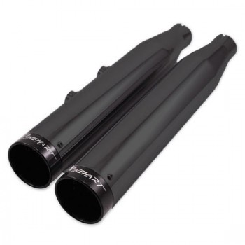 EXHAUST MUFFLERS RINEHART SLIP-ON 3.5" BLACK HARLEY DAVIDSON SOFTAIL 2018-2024