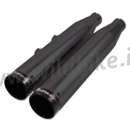 AUSPUFF Schalldämpfer RINEHART SLIP-ON 3.5" SCHWARZEN FÜR HARLEY DAVIDSON FLDE/FLHC SOFTAIL M8 2018