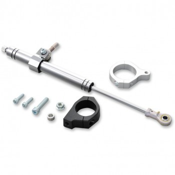 AMMORTIZZATORE DI STERZO IN KIT SILVER PER HARLEY DAVIDSON FXD DYNA '06-'17