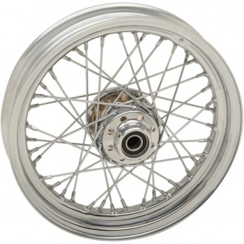 WHEELS REPLACEMENT LACED FRONT 40 SPOKES 16" X 3" CHROME FOR HARLEY DAVIDSON FLST SOFTAIL '12-'17