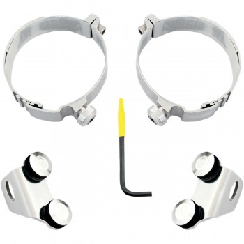 PARABREZZA DEFLETTORI PARAGAMBE UNIVERSALI PER FORCELLA 70-85 MM MOTO CUSTOM E HARLEY DAVIDSON