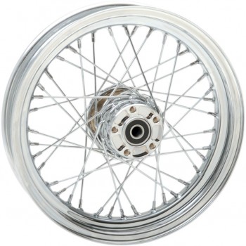 ROUES ARRIERE REMPLACEMENT LACETS 40 rayons 16" X 3" CHROME POUR HARLEY DAVIDSON FXST/FLST SOFTAIL '00-'06