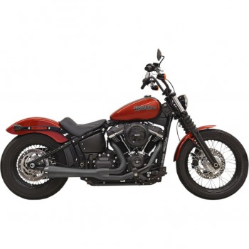 SYSTÈME D'ÉCHAPPEMENT 2-EN-1 BASSANI ROAD RAGE III NOIR POUR HARLEY DAVIDSON SOFTAIL M8 2018