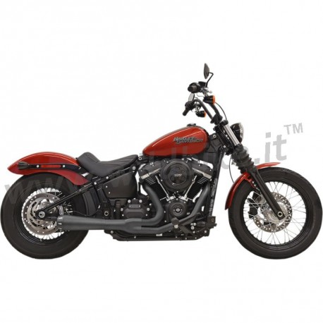 EXHAUST 2-INTO-1 SYSTEMS BASSANI ROAD RAGE III BLACK FOR HARLEY DAVIDSON SOFTAIL 2018-2026