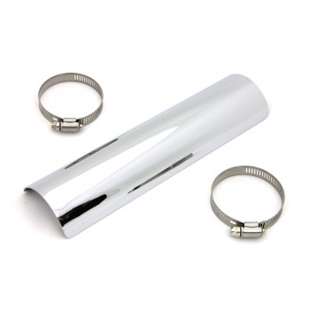 HEAT SHIELD LENGHT 25 CM. CHROME FOR EXHAUST MUFFLERS MOTORCYCLE