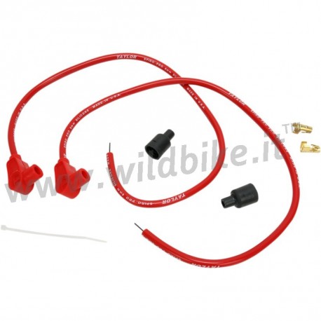 CÂBLES universels à 90° pour 8 MM rouges bougies moto CUSTOM et HARLEY DAVIDSON