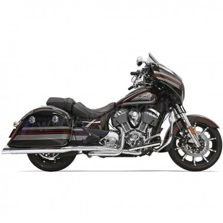 COMPLETE EXHAUSTS SYSTEM BASSANI 4" TRUE DUALS CHROME FOR INDIAN CHIEFTAIN/ROADMASTER 2014-2025