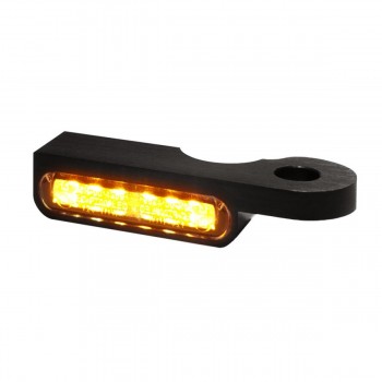 MINI CLIGNOTANTS NOIR LED EU APPROUVÉ POUR GUIDON HARLEY DAVIDSON FXST FLST SOFTAIL '87-'17