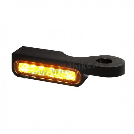 MINI CLIGNOTANTS NOIR LED EU APPROUVÉ POUR GUIDON HARLEY DAVIDSON FXST FLST SOFTAIL '87-'17