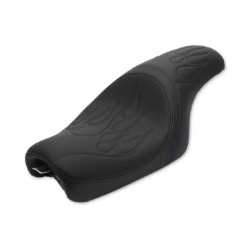 SELLA IN PELLE PREDATOR FIAMMA 3D NERA PER HARLEY DAVIDSON XL SPORTSTER '04-'18