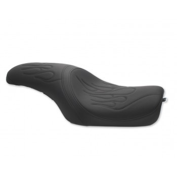 SELLA IN PELLE PREDATOR FIAMMA 3D NERA PER HARLEY DAVIDSON XL SPORTSTER '04-'18