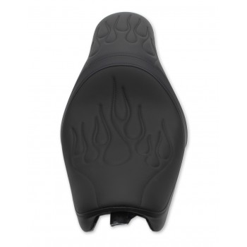 SELLA IN PELLE PREDATOR FIAMMA 3D NERA PER HARLEY DAVIDSON XL SPORTSTER '04-'18