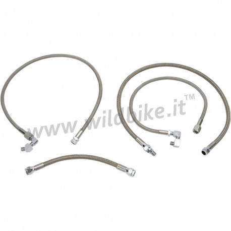 KIT TUBI LINEA OLIO IN ACCIAIO INTRECCIATO PER HARLEY DAVIDSON XL SPORTSTER '91-'93