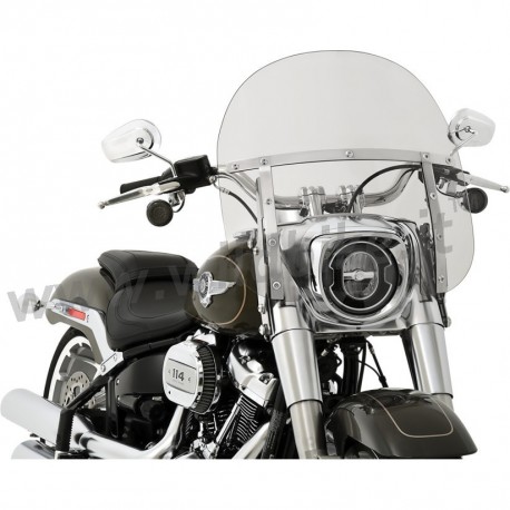 PARABREZZA MEMPHIS FATS DA 17" TRASPARENTE PER HARLEY DAVIDSON FLFB SOFTAIL FAT BOY M8 2018