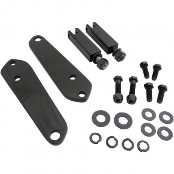 KIT SUPPORTI COMANDI AVANZATI NERI CON PEDANE ESTESE HARLEY DAVIDSON FXD DYNA '92-'17