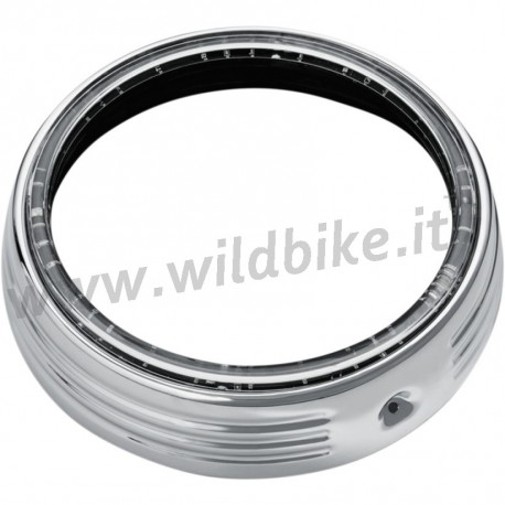 LED HALO HEADLIGHT TRIM RING CROME FOR HARLEY DAVIDSON FLHT/FLHX TOURING '14-'18