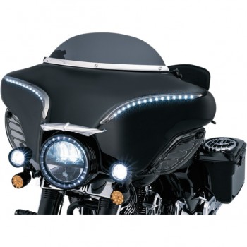 BAGUE DE GARNITURE DE PHARE HALO LED NOIR POUR HARLEY DAVIDSON FLHT/FLHX TOURING '14-'18