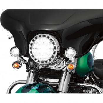 LED HALO SCHEINWERFER TRIM RING CHROMIERTE FÜR HARLEY DAVIDSON FLHT/FLTR/FLHR TOURING '11-'13