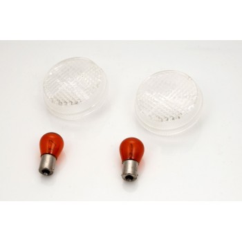 KIT LENTI VETRI DI RICAMBIO TRASPARENTI PER FRECCE MOTO HONDA CUSTOM