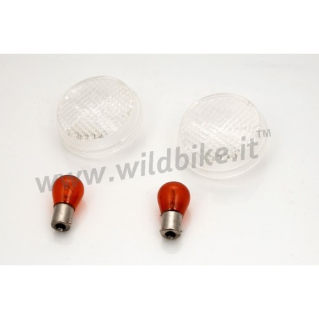 KIT LENTI VETRI DI RICAMBIO TRASPARENTI PER FRECCE MOTO HONDA CUSTOM