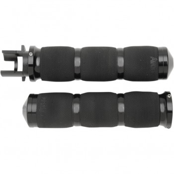 GRIPS AVON AIR CUSHIONED 1" 3-RING BLACK FOR INDIAN 111 CHIEF/CHIEFTAIN/ROADMASTER/SPRINGFIELD '14-'18