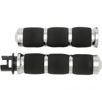 GRIPS AVON AIR CUSHIONED 1" 3-RING CHROME FOR INDIAN 111 CHIEF/CHIEFTAIN/ROADMASTER/SPRINGFIELD '14-'18
