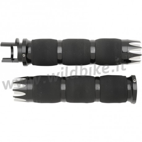 GRIPS AVON AIR CUSHIONED 1" EXCALIBUR BLACK FOR INDIAN 111 CHIEF/CHIEFTAIN/ROADMASTER/SPRINGFIELD '14-'18